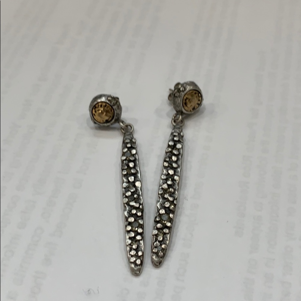 Tat2 Designs Vintage Silver Drop Earrings